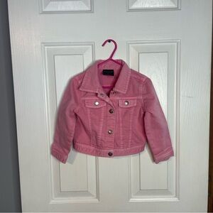 OshKosh B'gosh Light Pink Denim Jacket used has a couple stains 2T